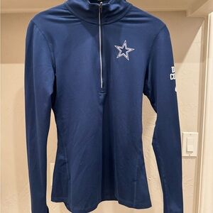 Dallas Cowboys Blue Quarter-Zip Pullover